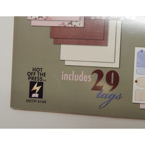 Paper Pizazz Floral Backgrounds Pad Acid Free 12x12 Matching Tags 24 Pack HOTP - Picture 7 of 11